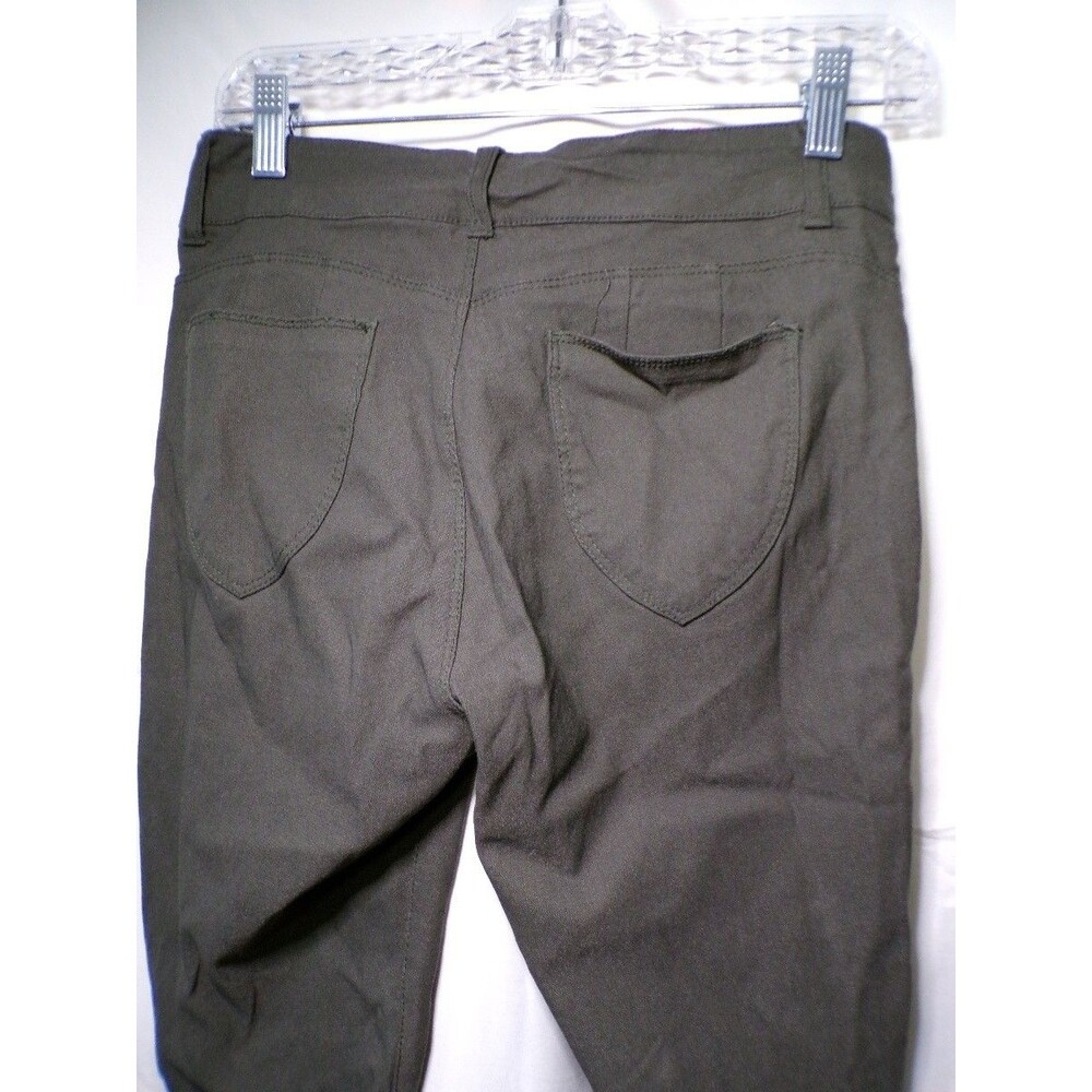 Sabrina Lauren Women's Skinny Pants Size 10 Olive Green Stretch - Picture 6 of 7